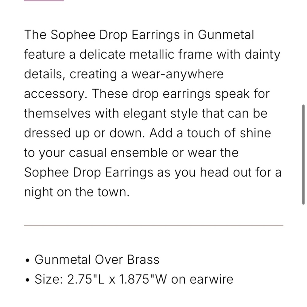 Kendra Scott Black Open Frame Earrings - Picture 3 of 3